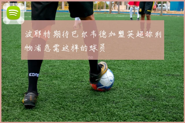 波耶特期待巴尔韦德加盟英超称利物浦急需这样的球员